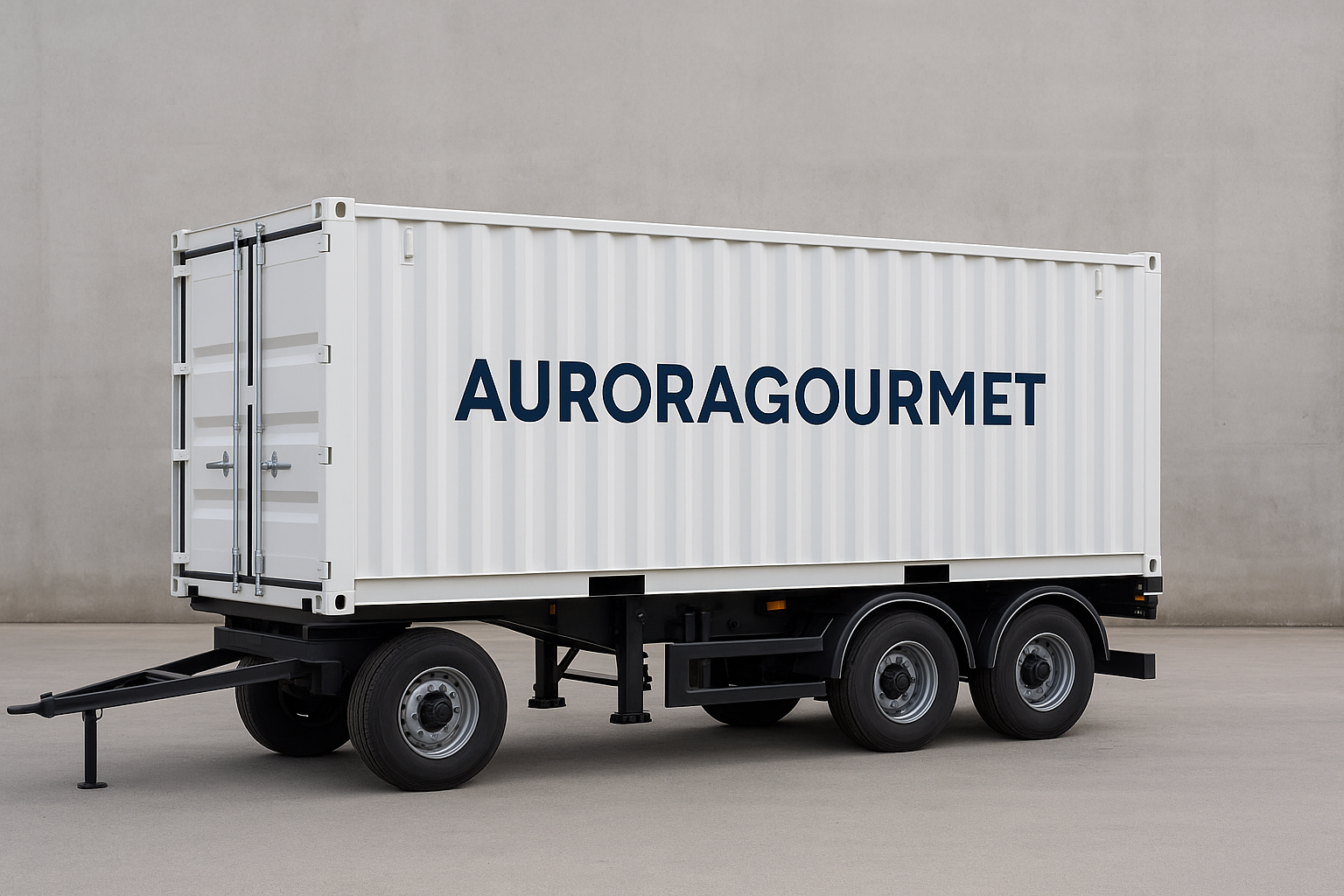 AuroraGourmet Container auf Trailer